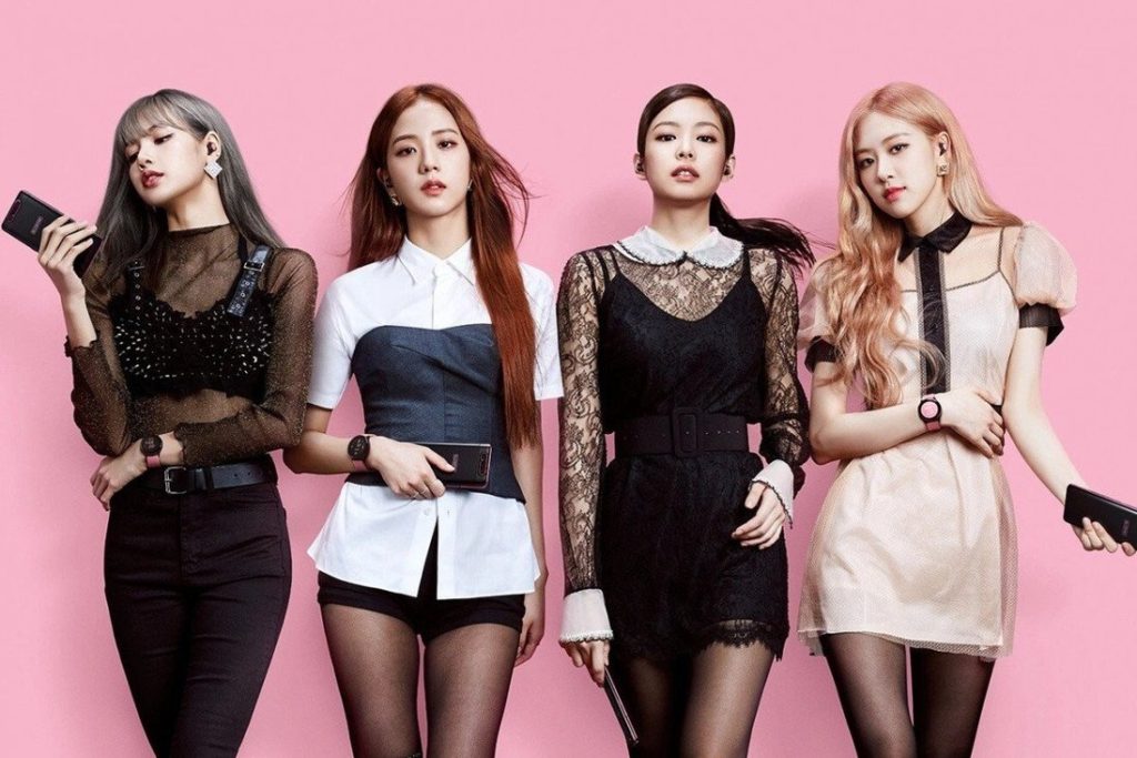 photograph of Blackpink kpop band