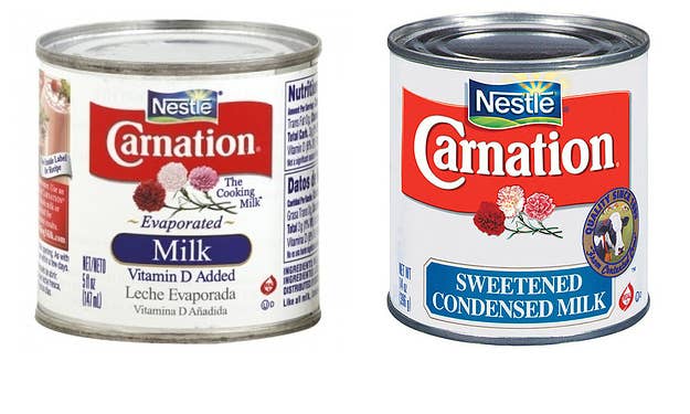 Image of 2 Nestle Carnation condensed milk tins