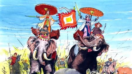 illustration of hai ba trung